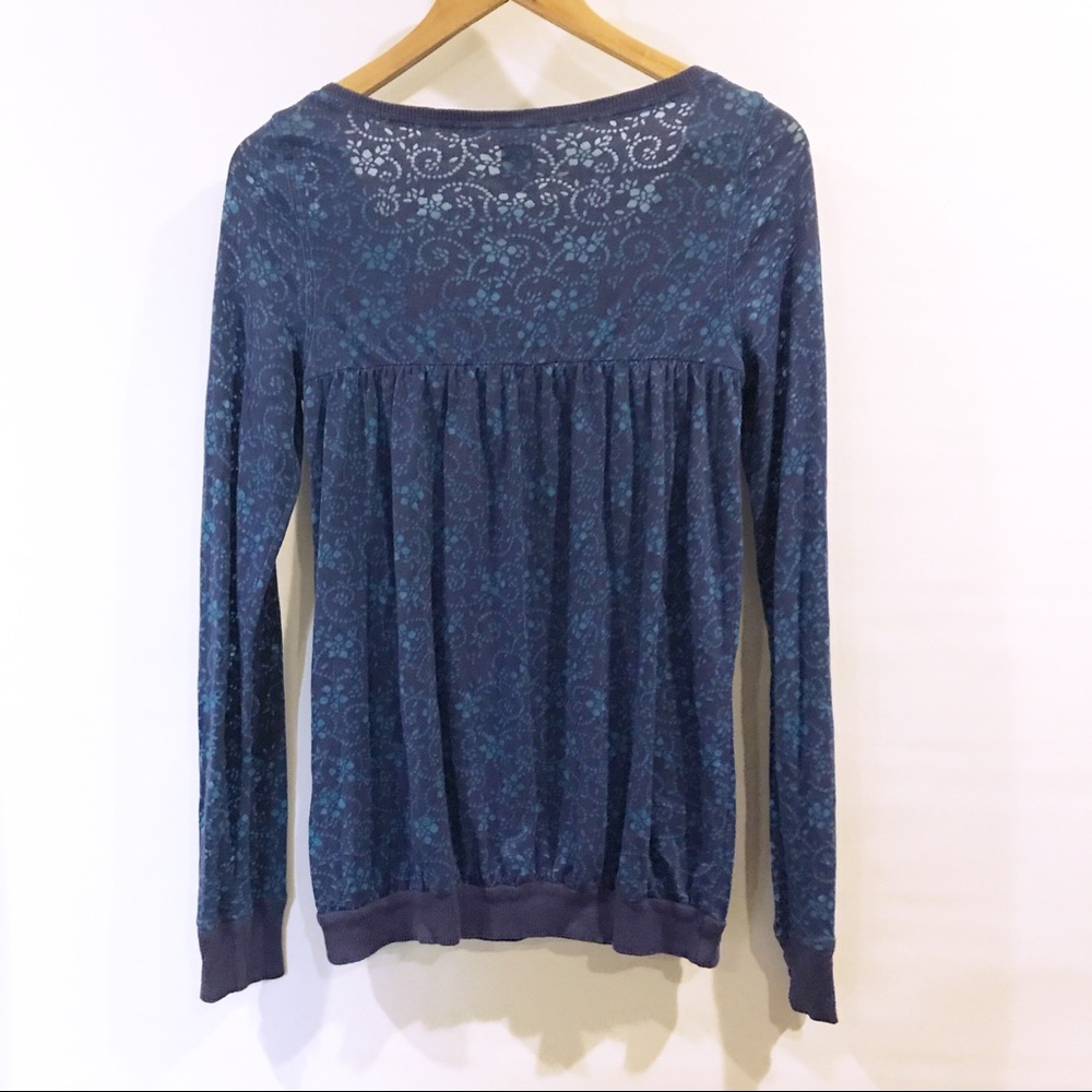 🚌 Free People | burn out Henley long sleeve tee M - Picture 2 of 7